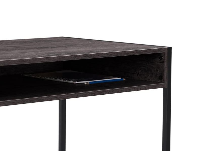 dark grey and black Desk with Storage Rayne Collection detail image by CorLiving