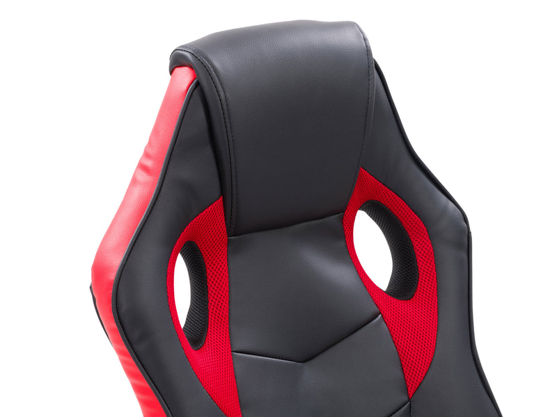black and red Gaming Chair with Wheels Mad Dog Collection detail image by CorLiving