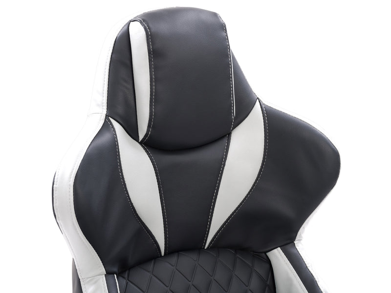 black and white Gaming Reclining Chair Nightshade Collection detail image by CorLiving