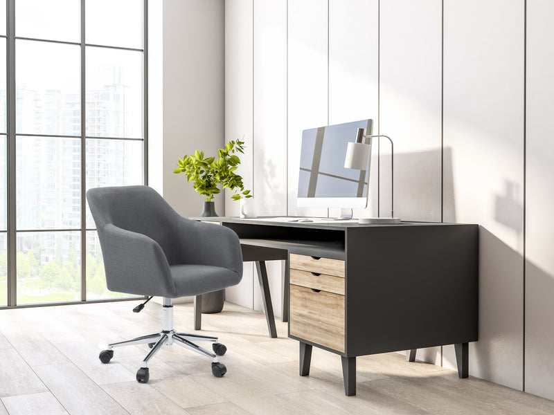 grey Task Chair with Arms Marlowe Collection lifestyle scene by CorLiving