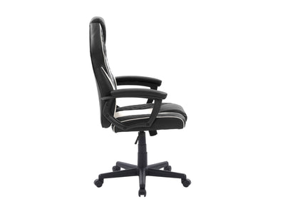 white and black Ergonomic Gaming Chair Thrasher Collection product image by CorLiving#color_white-and-black