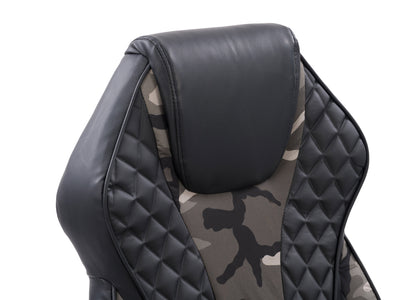 camo and black Ergonomic Gaming Chair Thrasher Collection detail image by CorLiving#color_camo-and-black
