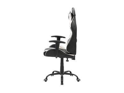 white and black Recliner Gaming Chair Predator Collection product image by CorLiving#color_white-and-black