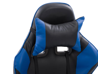 blue and black Recliner Gaming Chair Predator Collection detail image by CorLiving#color_blue-and-black