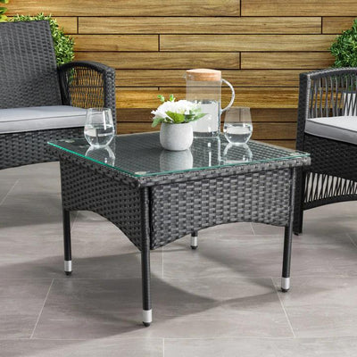 Outdoor patio dining and coffee tables