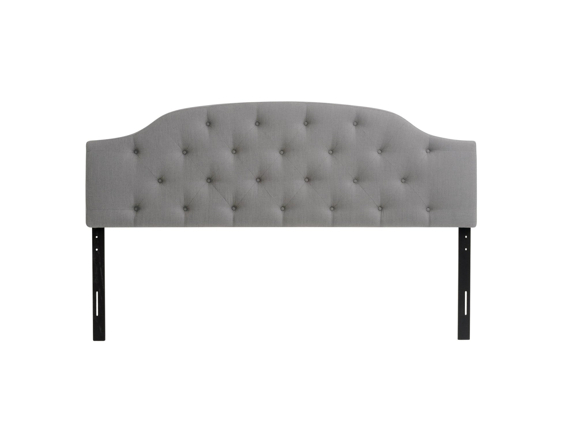 King-sized diamond tufted headboard in beige, featuring soft linen upholstery, elegant diamond button tufting, and a sturdy wooden frame for a luxurious bedroom upgrade.