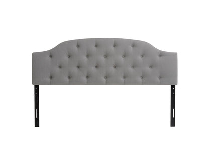 King-sized diamond tufted headboard in beige, featuring soft linen upholstery, elegant diamond button tufting, and a sturdy wooden frame for a luxurious bedroom upgrade.