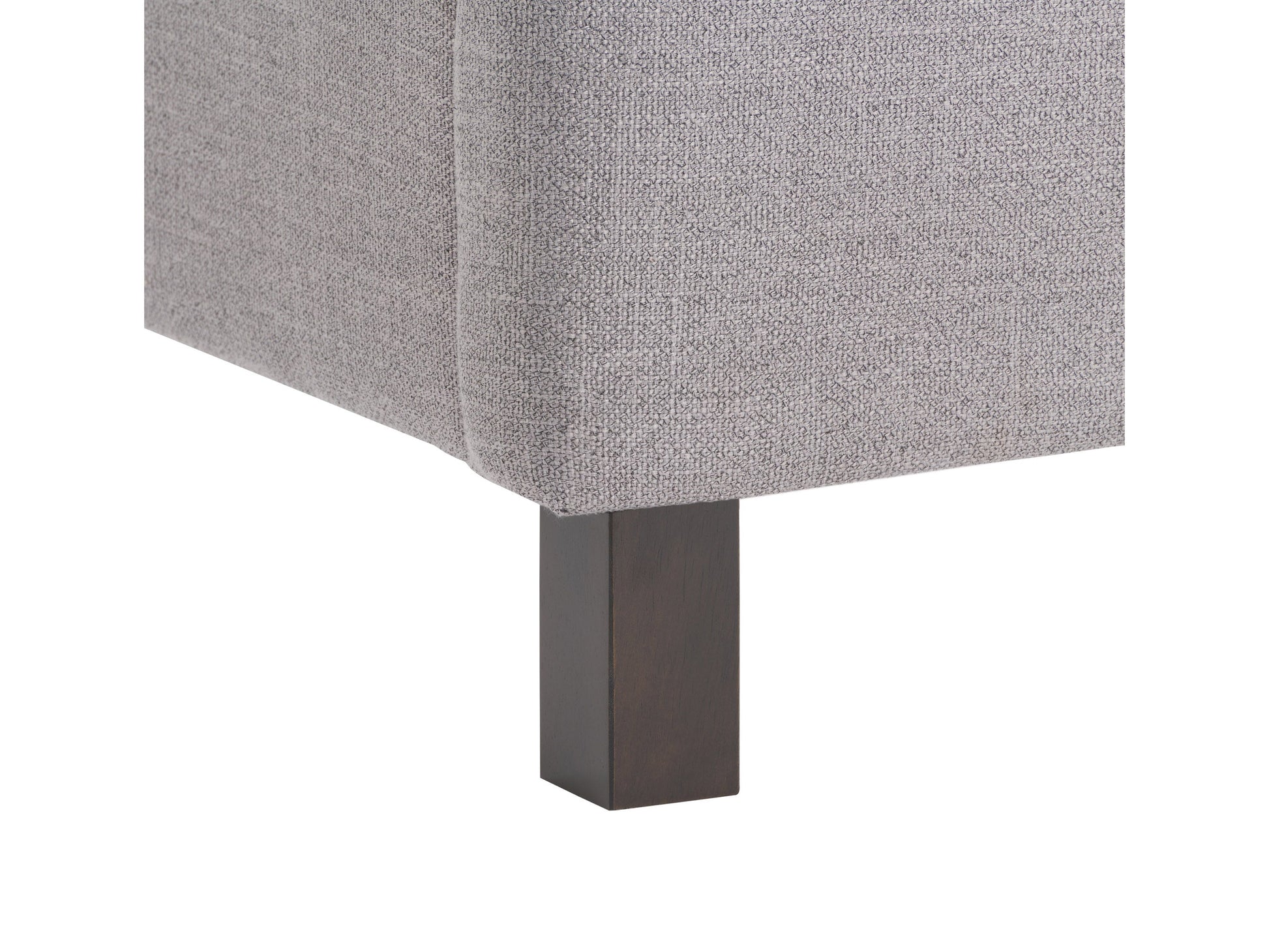 Tufted king bed with slats in grey fabric, featuring a plush, button-tufted headboard, wooden frame, and sturdy slats for mattress support. Ideal for modern bedrooms seeking a stylish and comfortable centerpiece.