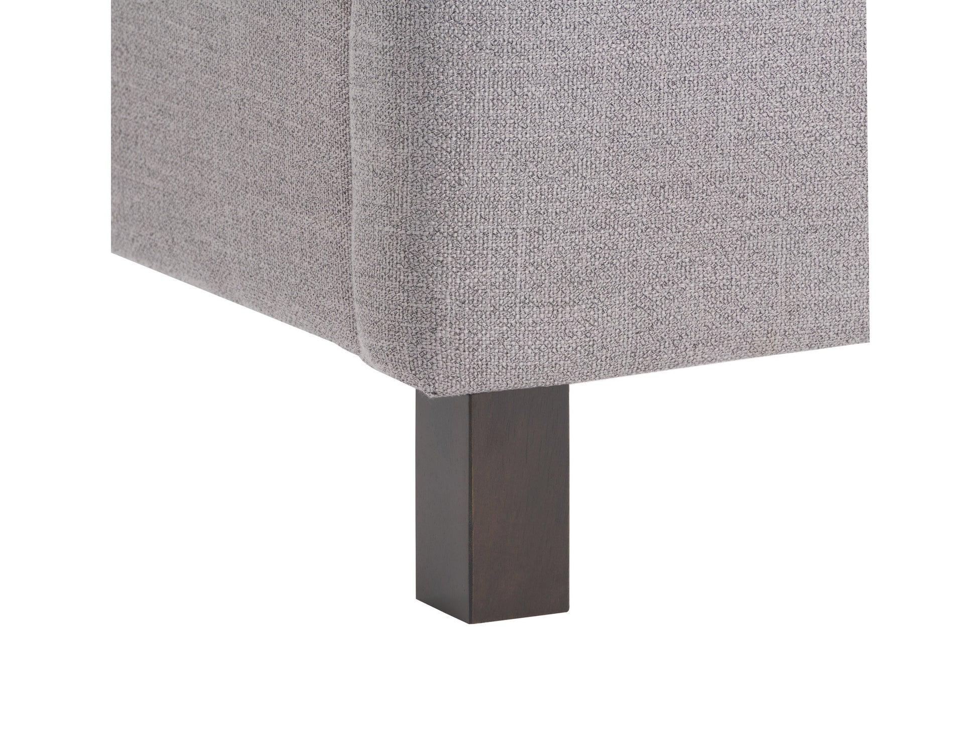 Grey tufted queen bed with slats, featuring a plush upholstered headboard and sturdy wooden frame. Ideal for modern and contemporary bedrooms, offering comfort and style.
