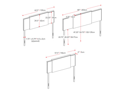 Off-White Boucle Expandable Headboard