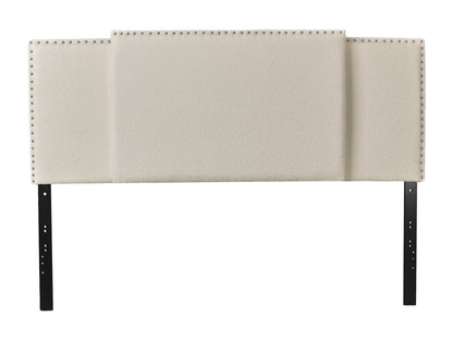 Off-White Boucle Expandable Headboard