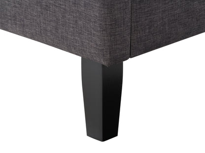 Dark Grey Tufted Upholstered Bed, Queen