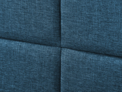 Ocean Blue Tufted Upholstered Bed, Twin