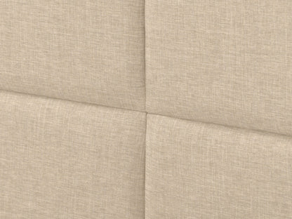 Cream Tufted Upholstered Bed, Queen