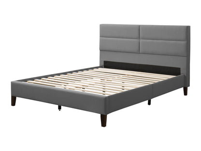 Light Grey Tufted Upholstered Bed, King