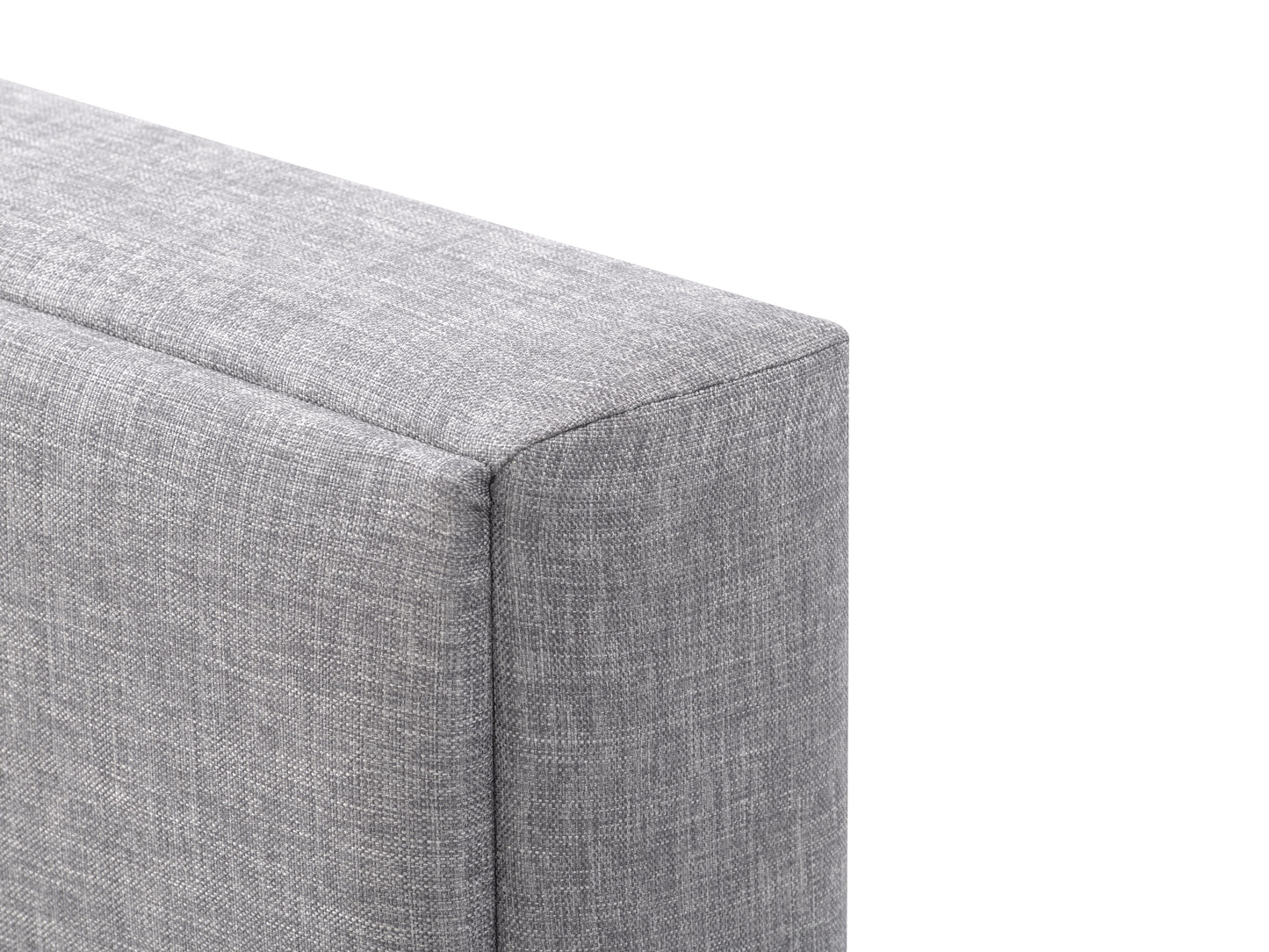 Light Grey Tufted Upholstered Bed, Twin
