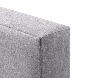 Light Grey Tufted Upholstered Bed, Twin