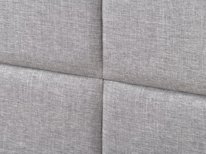 Light Grey Tufted Upholstered Bed, Twin