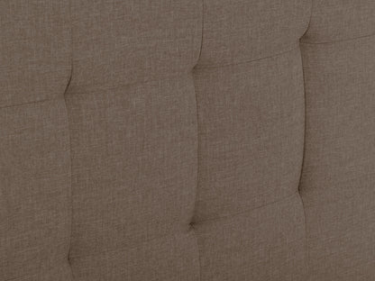 Warm Stone Tufted Single Fabric Bed