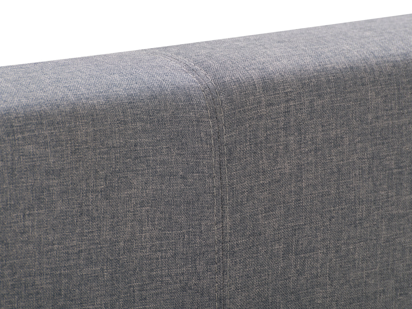 Grey Fabric Bed Single with Slats