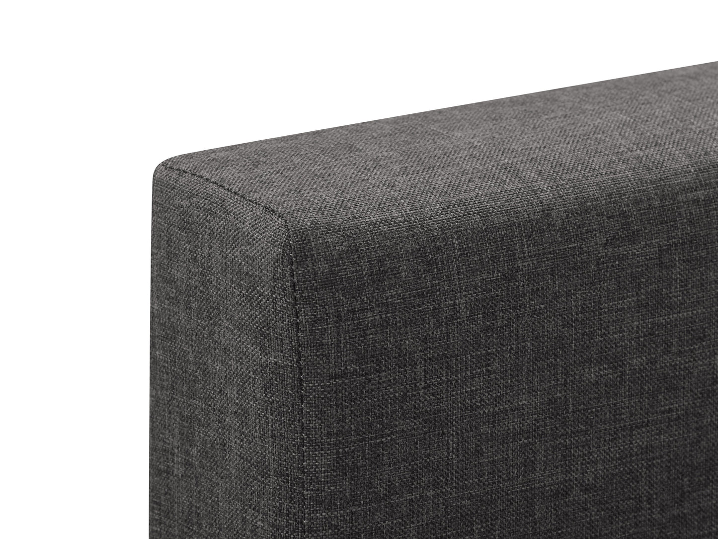 Charcoal Fabric Queen Bed with Slats