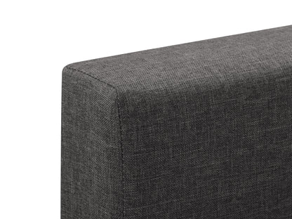 Charcoal Fabric Queen Bed with Slats