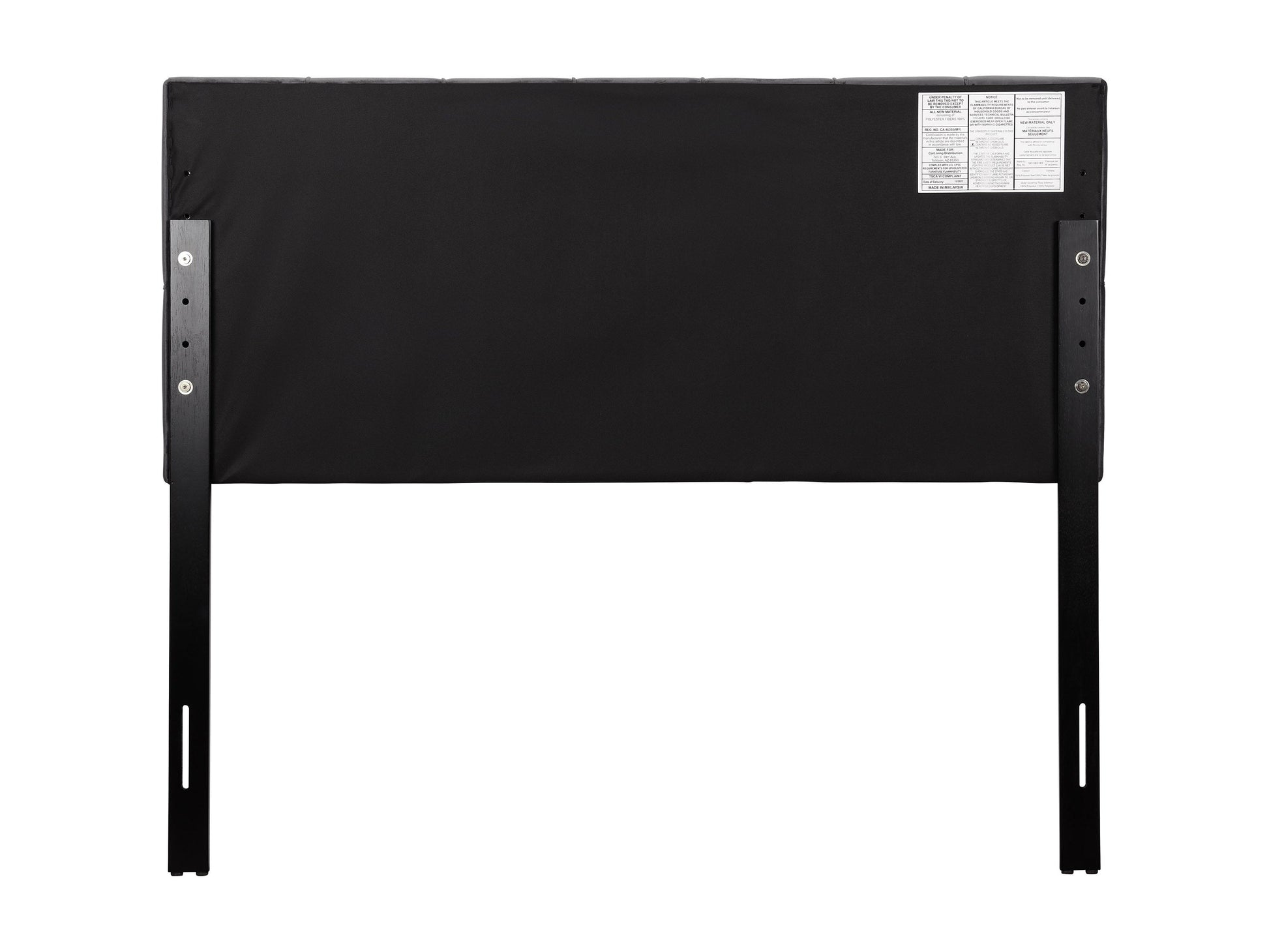 Dark grey velvet headboard for full/double bed with tufted design, soft texture, and elegant finish. Perfect for adding a sophisticated touch to bedroom decor.