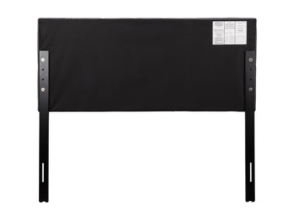 Dark grey velvet headboard for full/double bed with tufted design, soft texture, and elegant finish. Perfect for adding a sophisticated touch to bedroom decor.