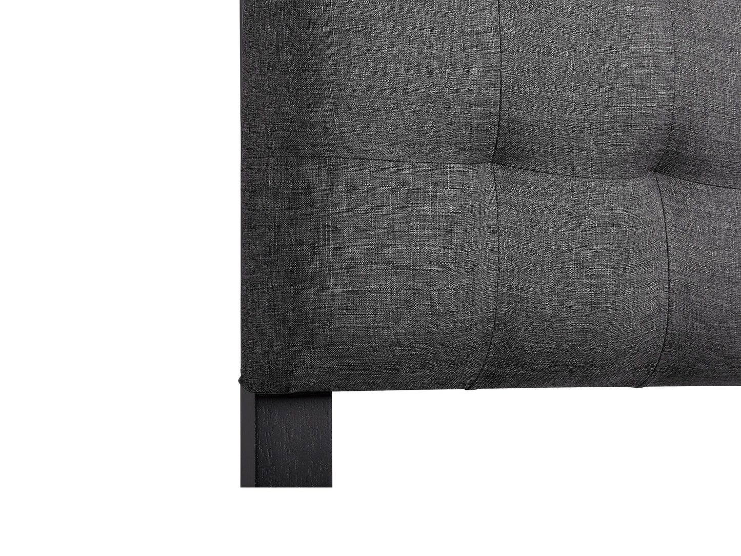 Grey twin headboard with modern design, upholstered in soft fabric, featuring clean lines and minimalist style, perfect for contemporary bedrooms.