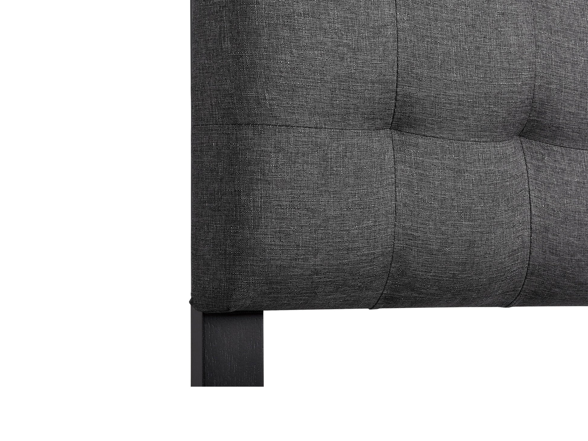 Grey twin headboard with modern design, upholstered in soft fabric, featuring clean lines and minimalist style, perfect for contemporary bedrooms.