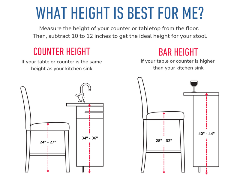 black Bar Height Bar Stools Set of 2 Wesley Collection measurements diagram by CorLiving