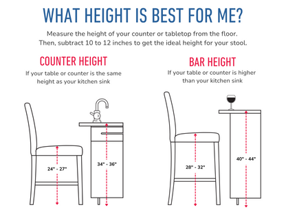 white White Bar Stools Set of 2 Winston Collection measurements diagram by CorLiving