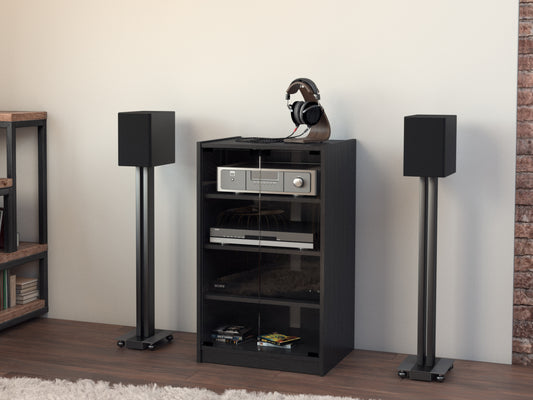 Media Storage Cabinet with Doors, 21"