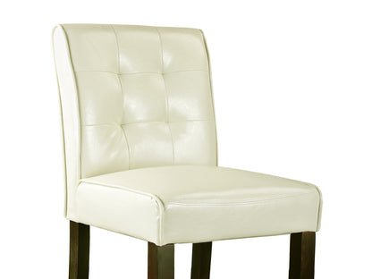 Antonio PU Tufted Counter Height Barstool, Cream