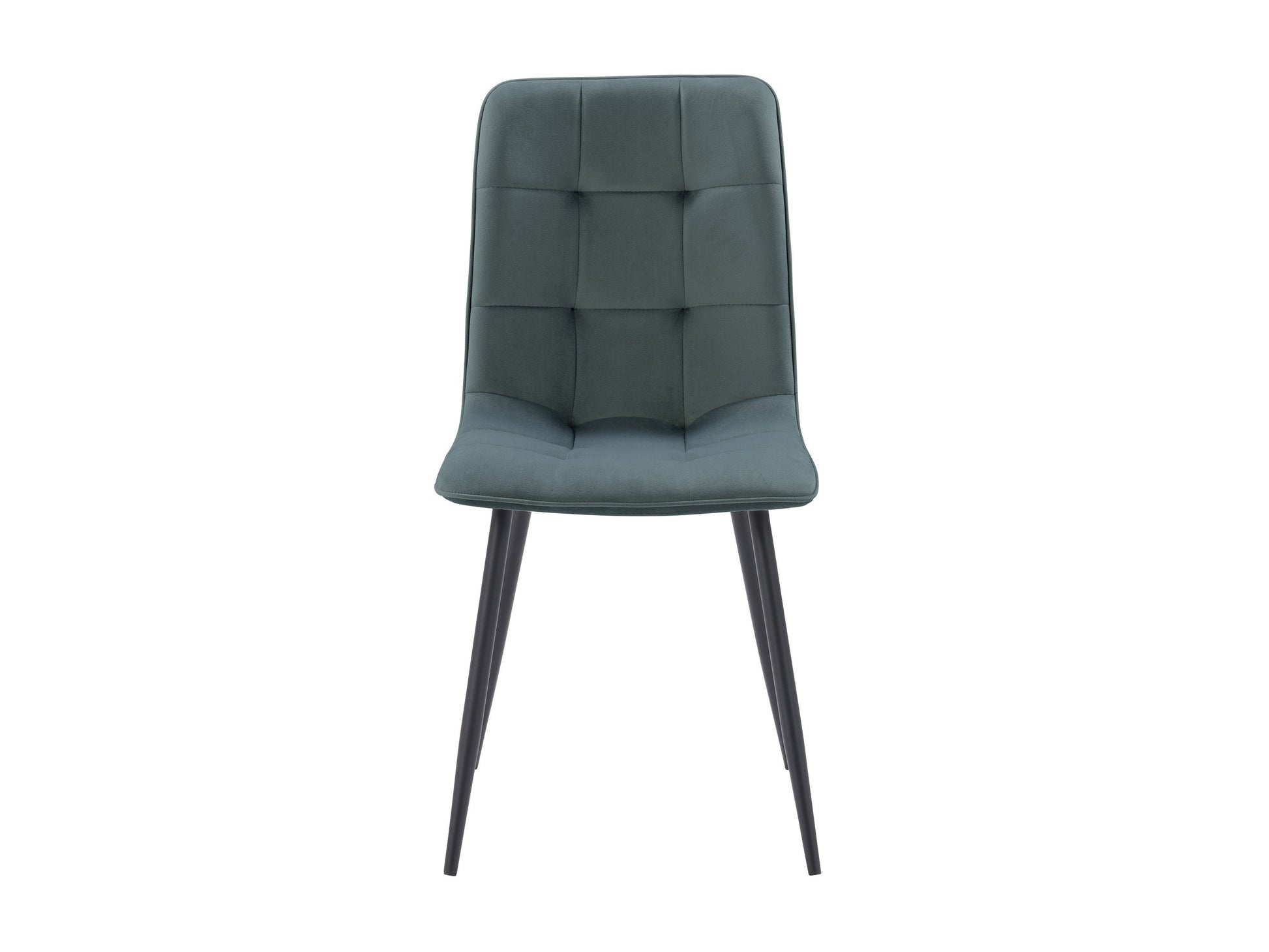 Velvet upholstered dining chairs in teal grey, set of 2, featuring sleek metal legs, plush velvet fabric, and ergonomic design for dining room or kitchen.