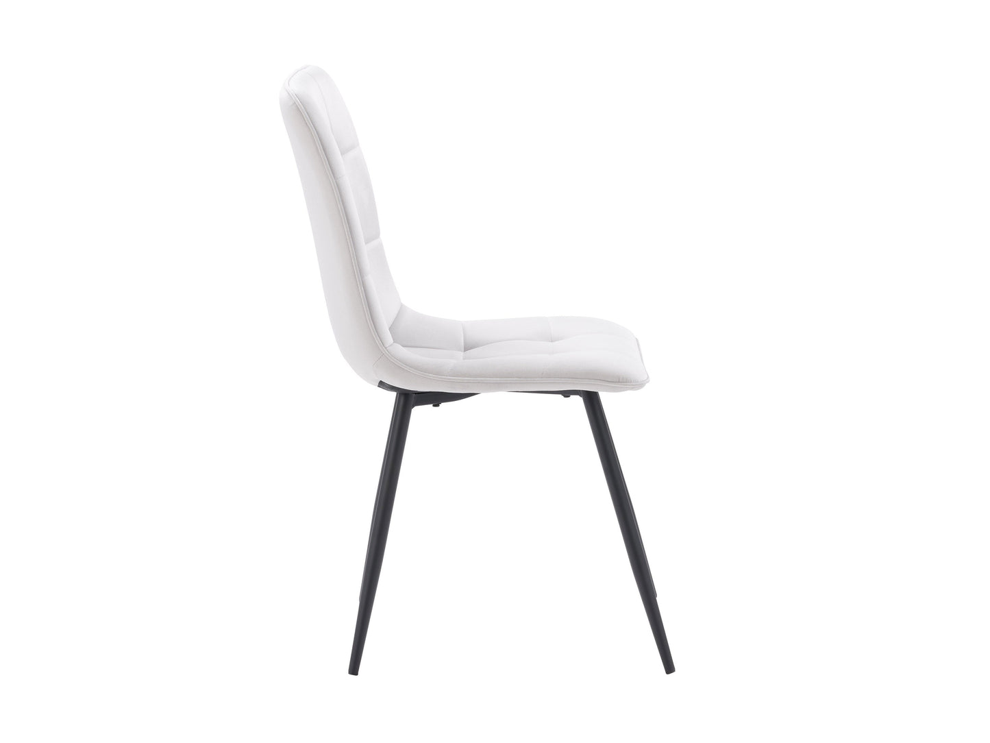 Light grey velvet upholstered dining chairs, set of 2, with tufted backs, wooden legs, and elegant design perfect for modern dining rooms.