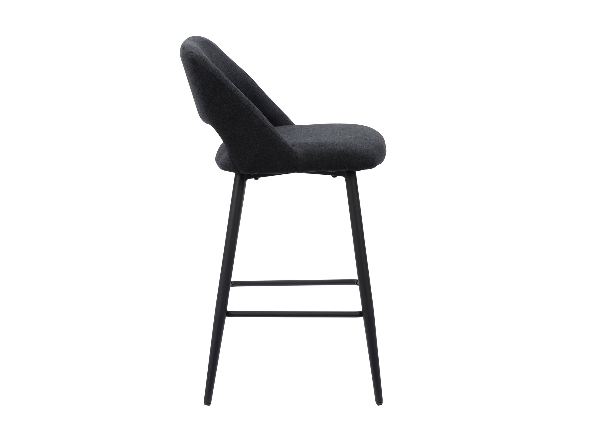 Black velvet bar stools set of 2 with gold metal legs, plush cushioning, and curved backrest for modern kitchen or bar decor.