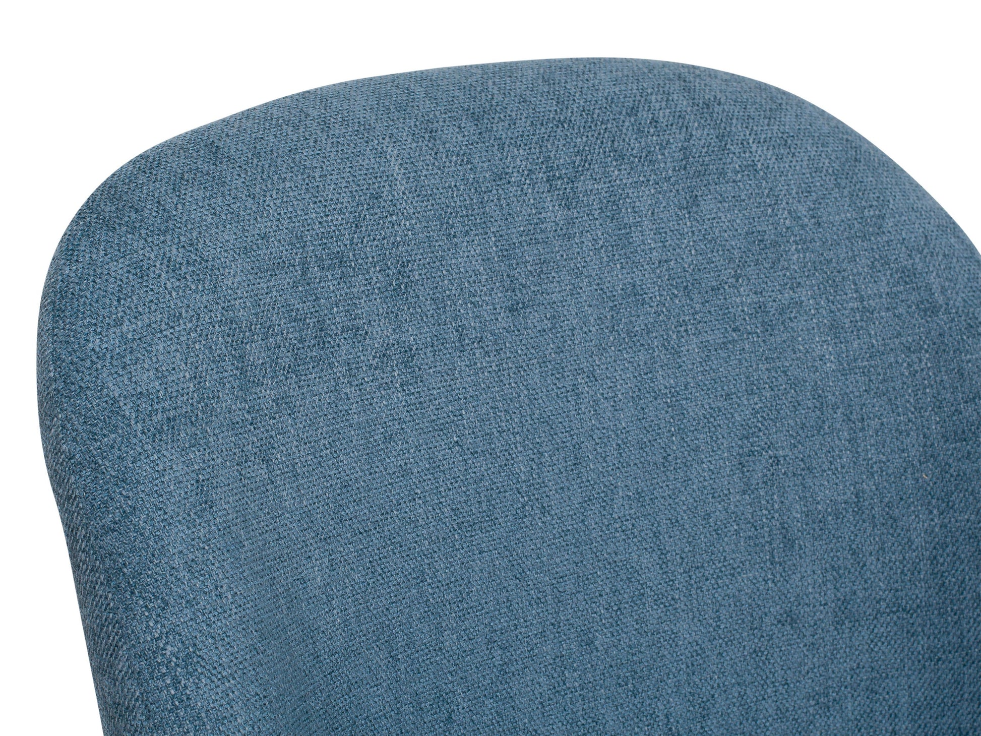 Set of 2 high back upholstered dining chairs in blue with wooden legs, featuring a soft fabric texture and sleek design, perfect for modern dining rooms.