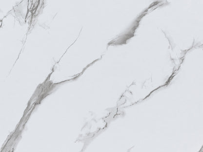 White marble round bistro table, 28 inches, sleek design with elegant veining, perfect for modern dining spaces.