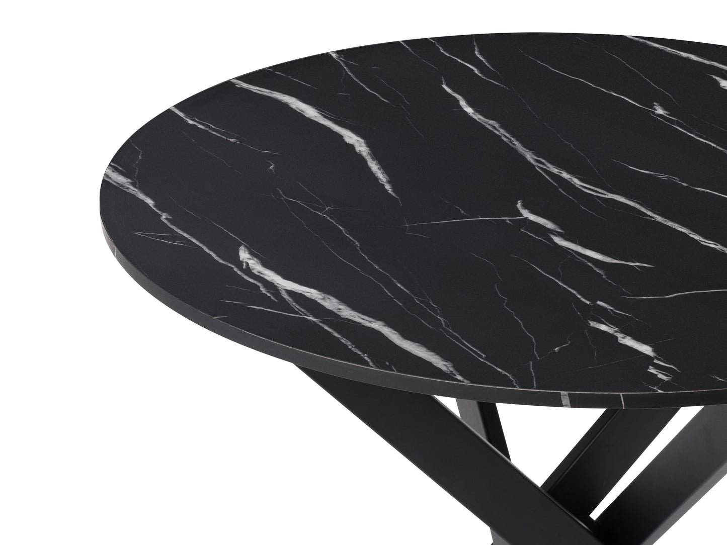 Black Round Dining Table