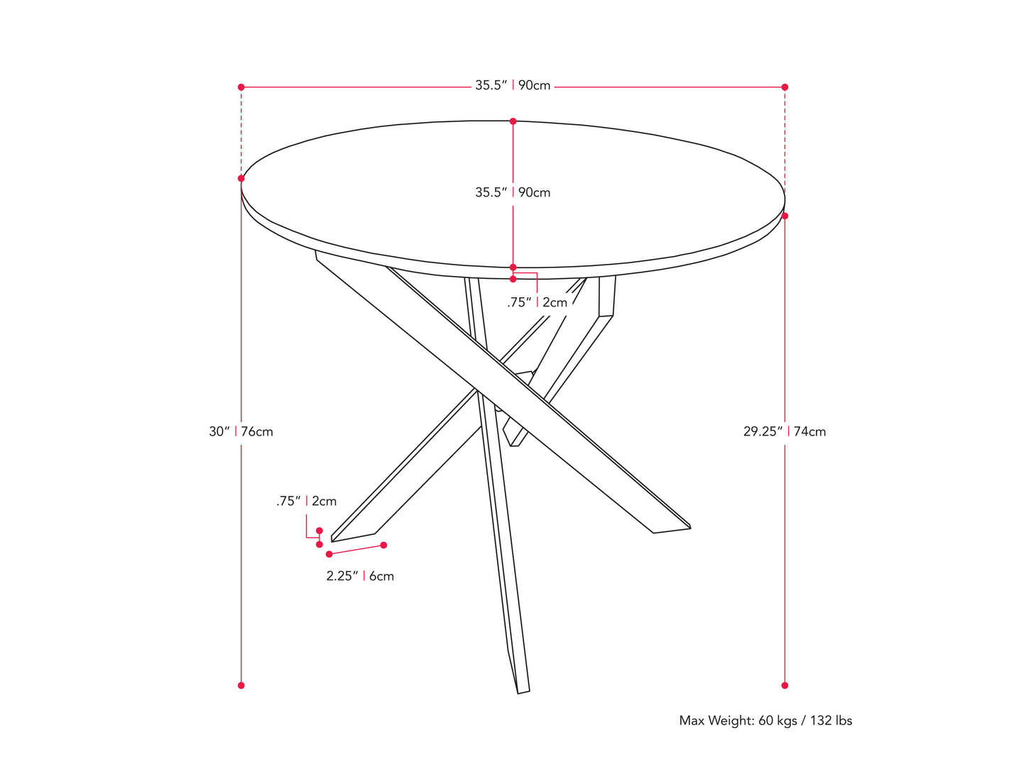 Black Round Dining Table