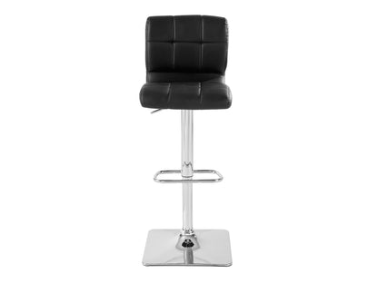 Curved Black Vegan Leather Adjustable Stools