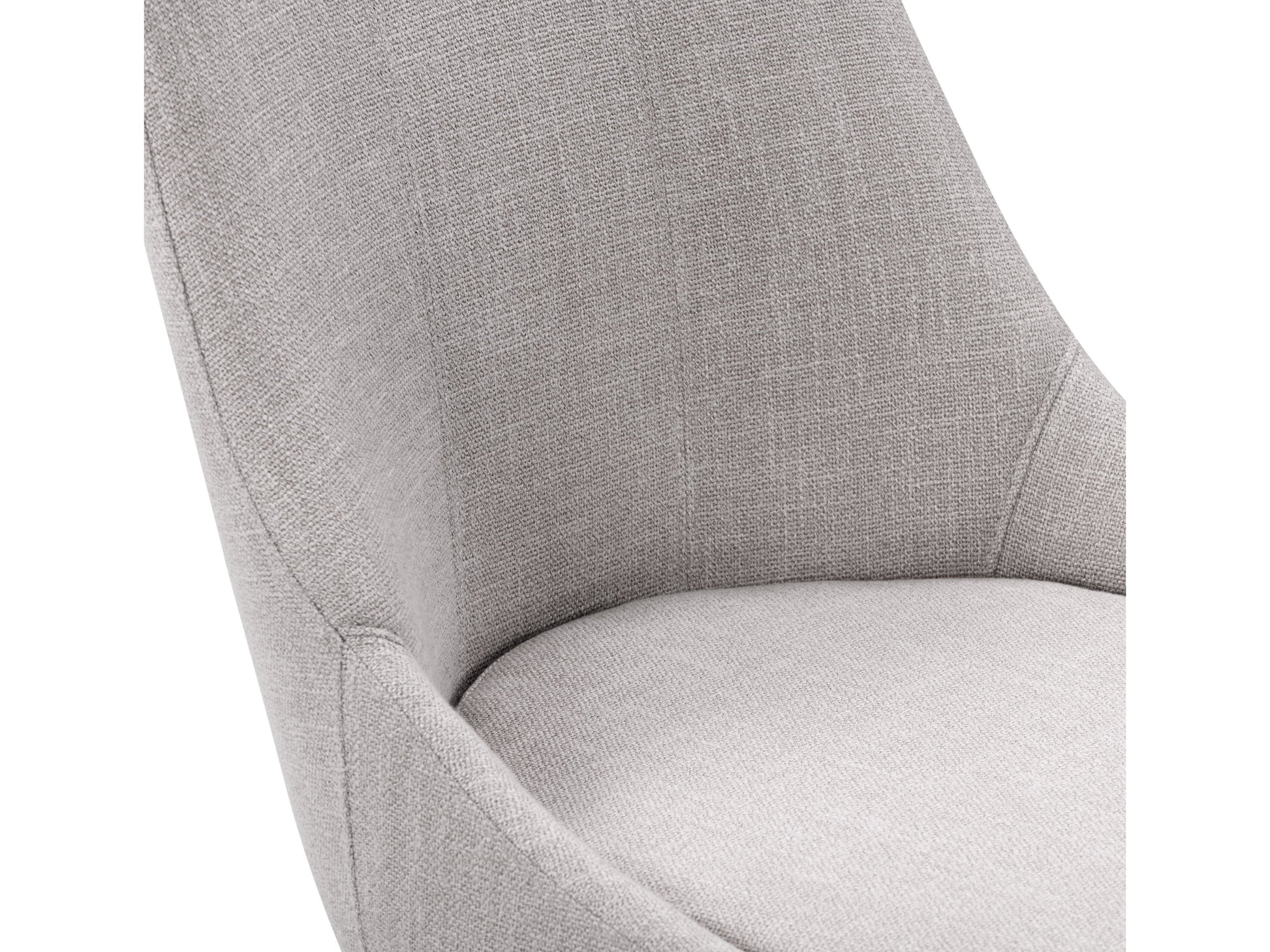 Light grey modern bar stools with cushioned seats, sleek metal legs, and footrests. Ideal for contemporary kitchens or bars, these stools feature a minimalist design and durable fabric upholstery.