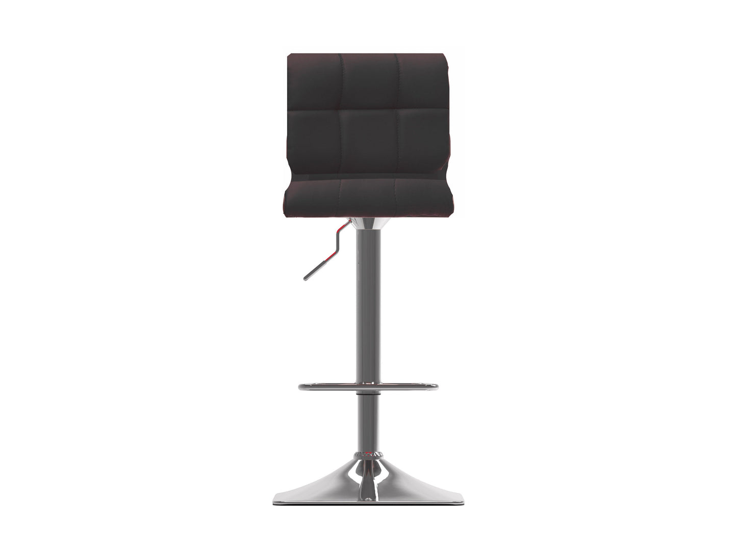 Black tufted bar stools, set of 2, featuring plush cushioning, sleek black faux leather upholstery, and sturdy metal legs with footrests, perfect for modern kitchen islands or home bars.
