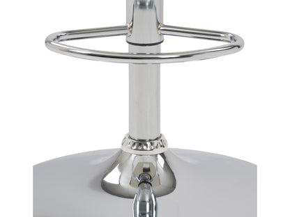 White bar stools with backs, set of 2, featuring sleek modern design, cushioned seats, chrome footrests, and sturdy wooden legs, perfect for kitchen islands or home bars.