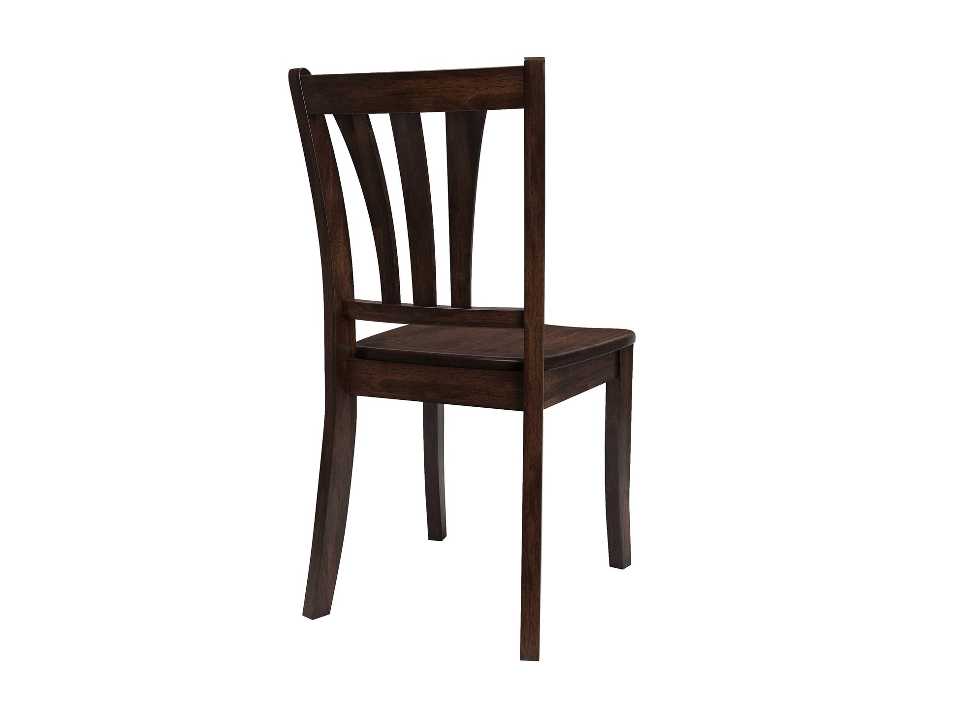 Solid wood dining chairs set of 2 in espresso finish, featuring curved backrests, cushioned seats in beige fabric, and sturdy legs with a sleek, modern design perfect for contemporary dining rooms.