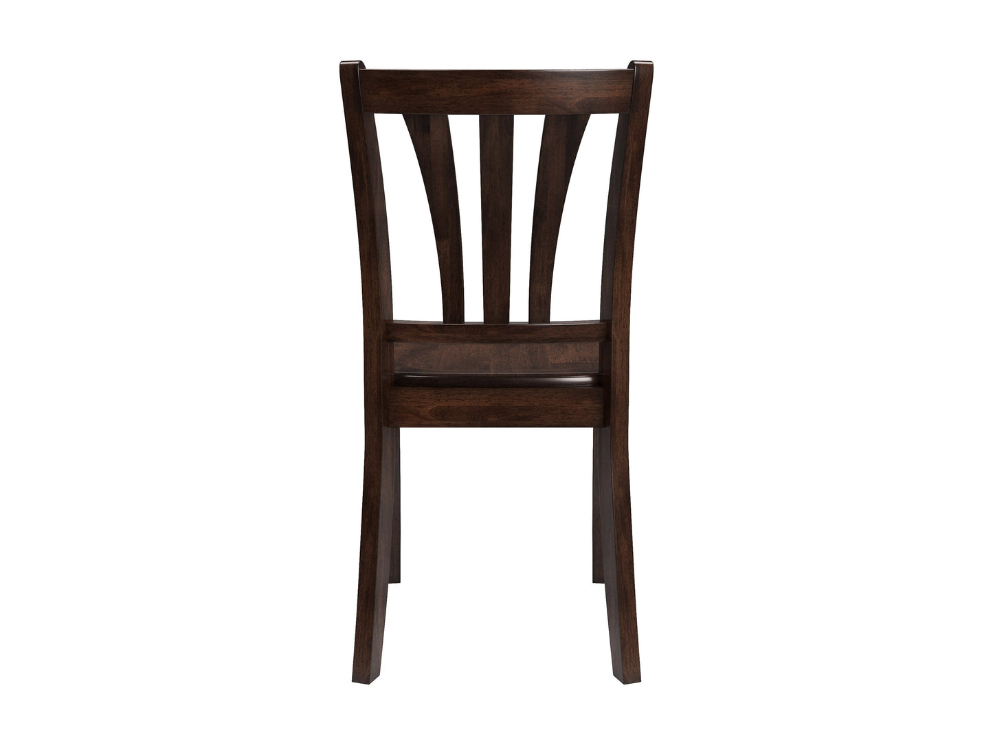Solid wood dining chairs set of 2 in espresso finish, featuring curved backrests, cushioned seats in beige fabric, and sturdy legs with a sleek, modern design perfect for contemporary dining rooms.