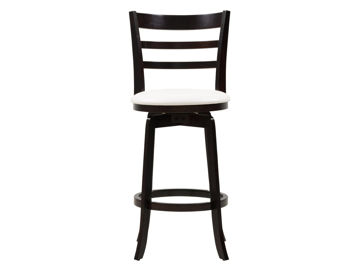 Natural wood bar stool with curved backrest, sleek black metal legs, and footrest. Ideal for modern kitchens or bars. Features a smooth finish and ergonomic design for comfort and style.