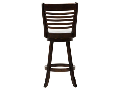 White bar height bar stools set of 2, featuring sleek chrome legs, cushioned seats with white faux leather upholstery, and footrests for added comfort, perfect for modern kitchen or bar settings.