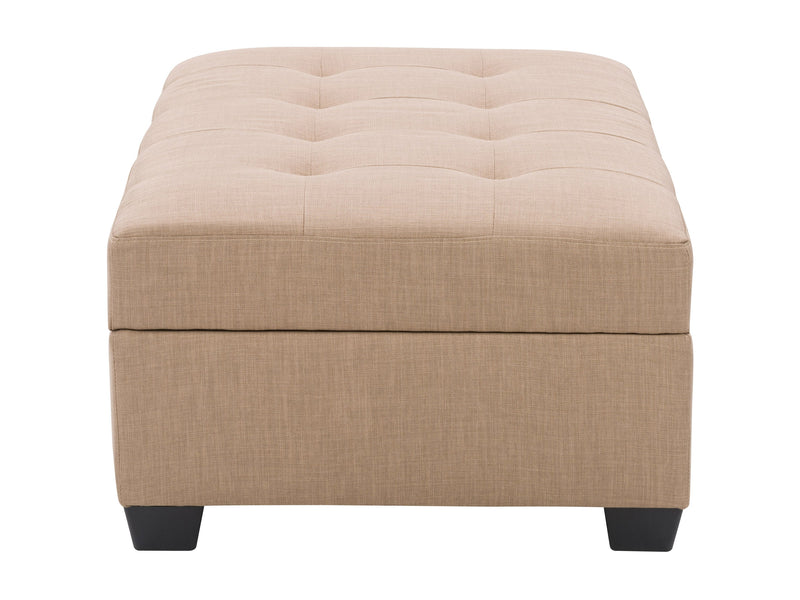 beige Tufted Storage Bench Antonio Collection product image by CorLiving